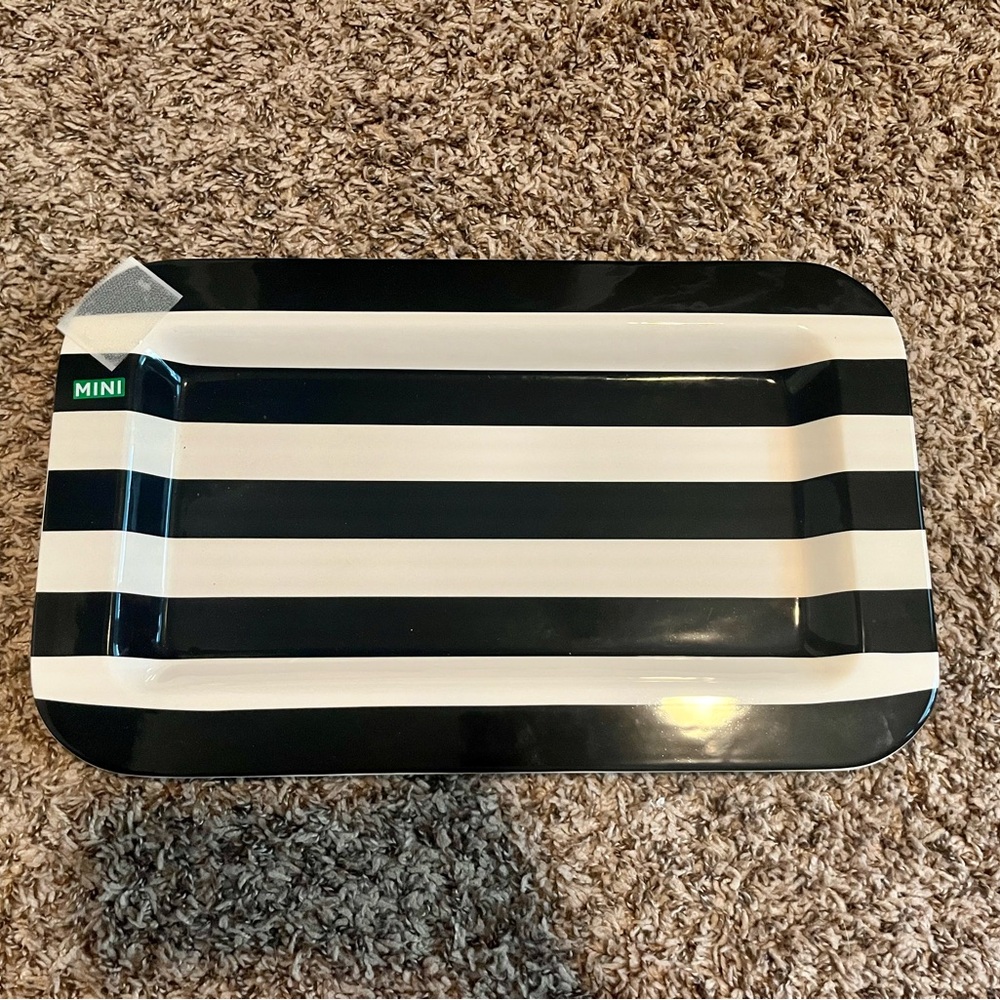 Coton Colors Striped Mini Rectangle Tray - Black & White